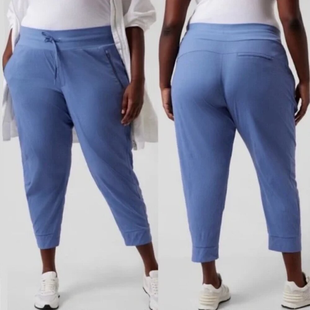 Athleta Trekkie Mid Rise Legacy Jogger Pant in Shadow Blue, size 20